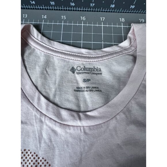 Columbia Women's Daisy Days Graphic Tank Top Sz S Orange & Cream Activewear - Picture 4 of 7